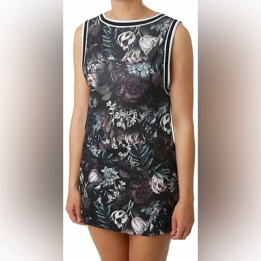 Nike Dri Fit Court Dress Oxygen Purple Black Floral Print Womens Sz. S